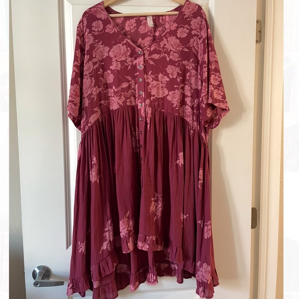 Free People Floral Button-Down Dress - Picture 3 of 6